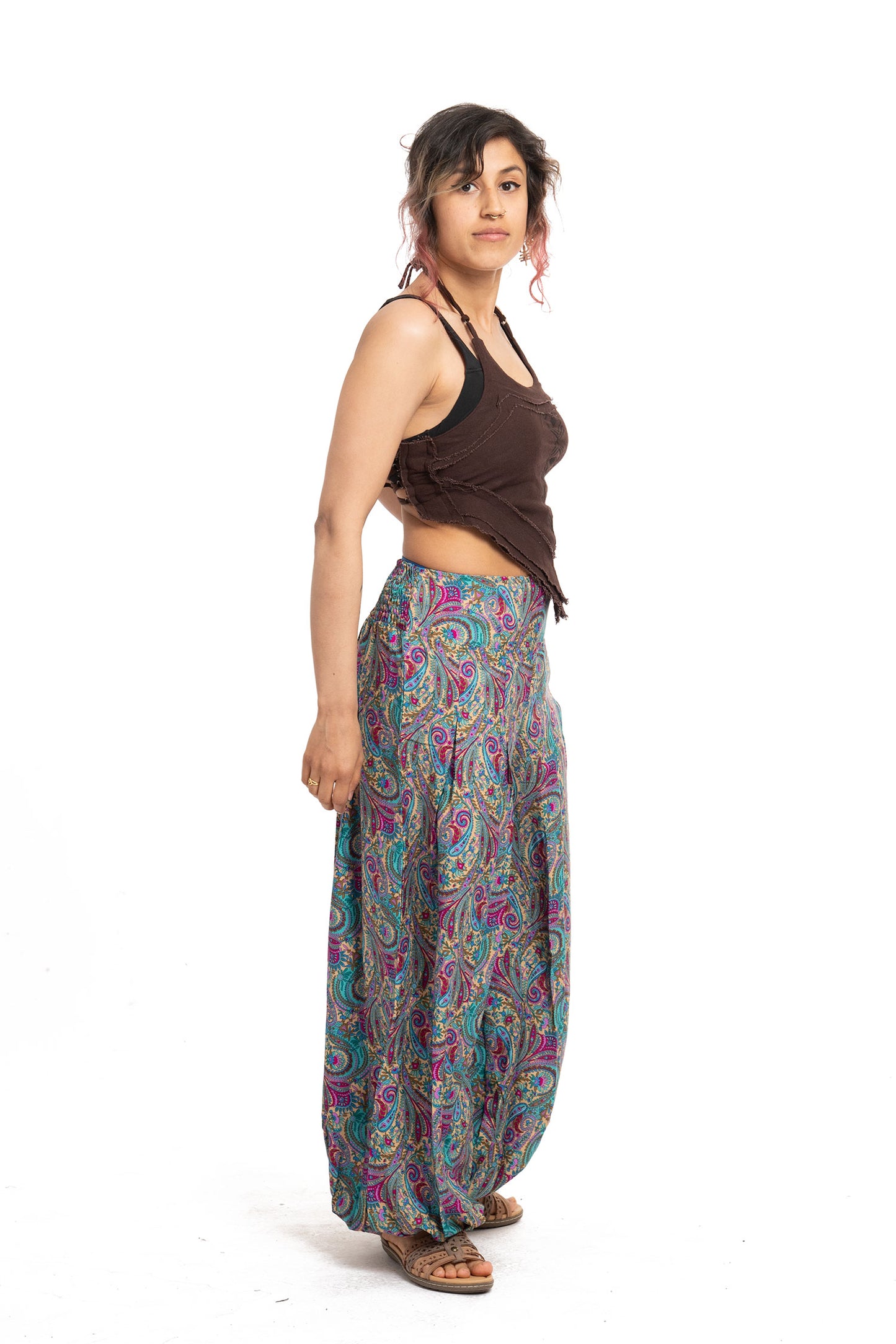 Bohemian Comfy Elasticted Waist Hippie Trousers