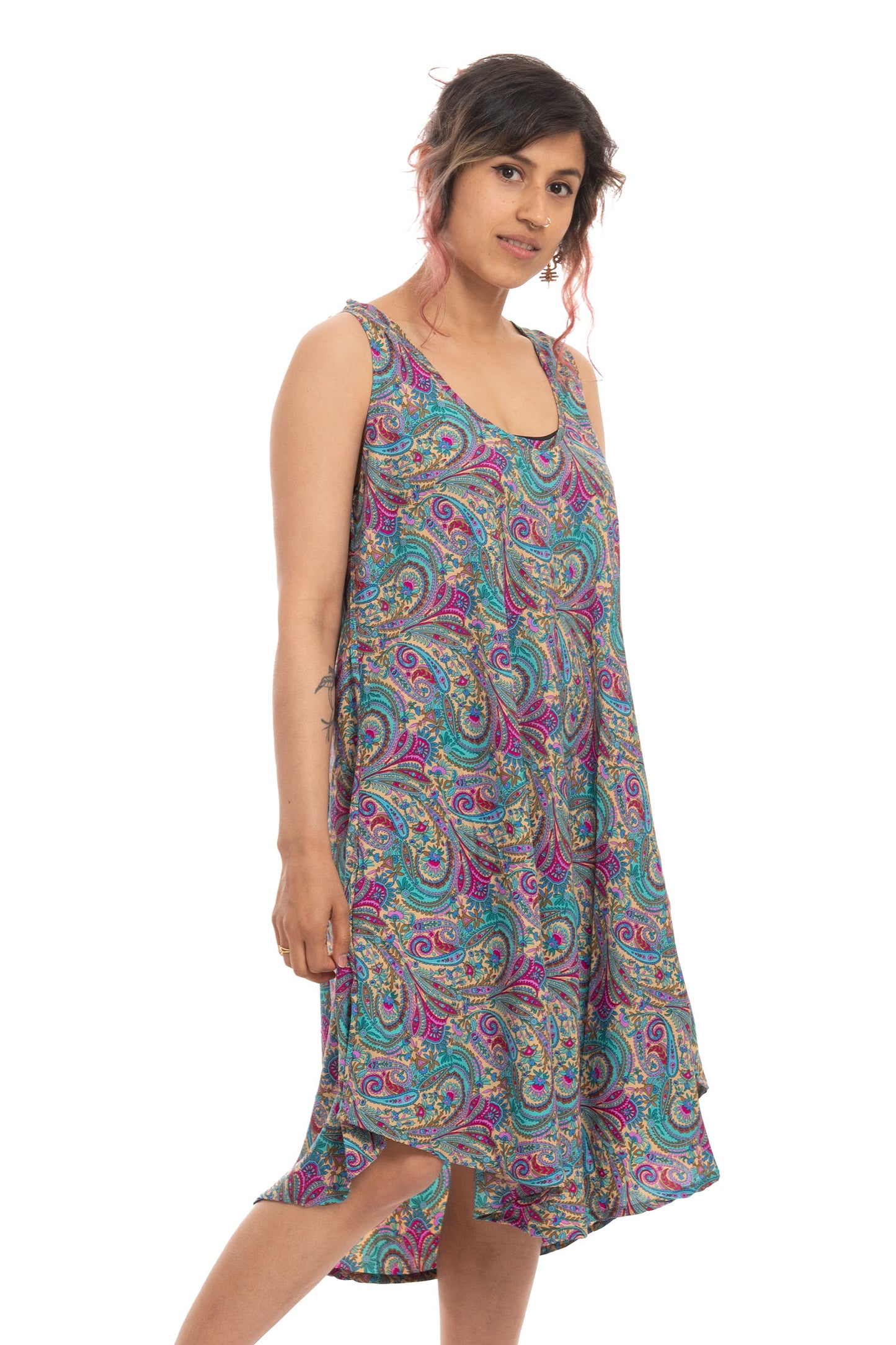 Floaty Sleeveless Summer Boho Hippie Dress for Bohemian Woman