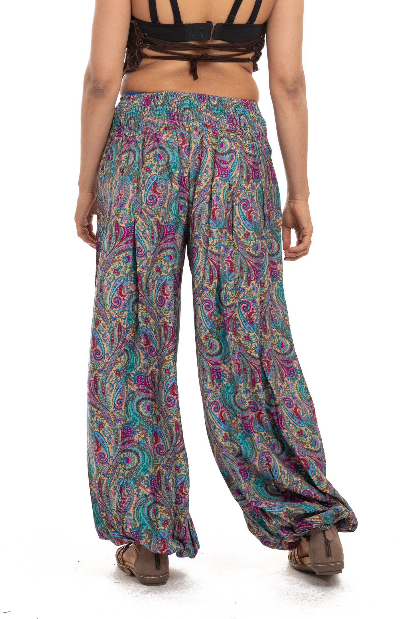Bohemian Comfy Elasticted Waist Hippie Trousers