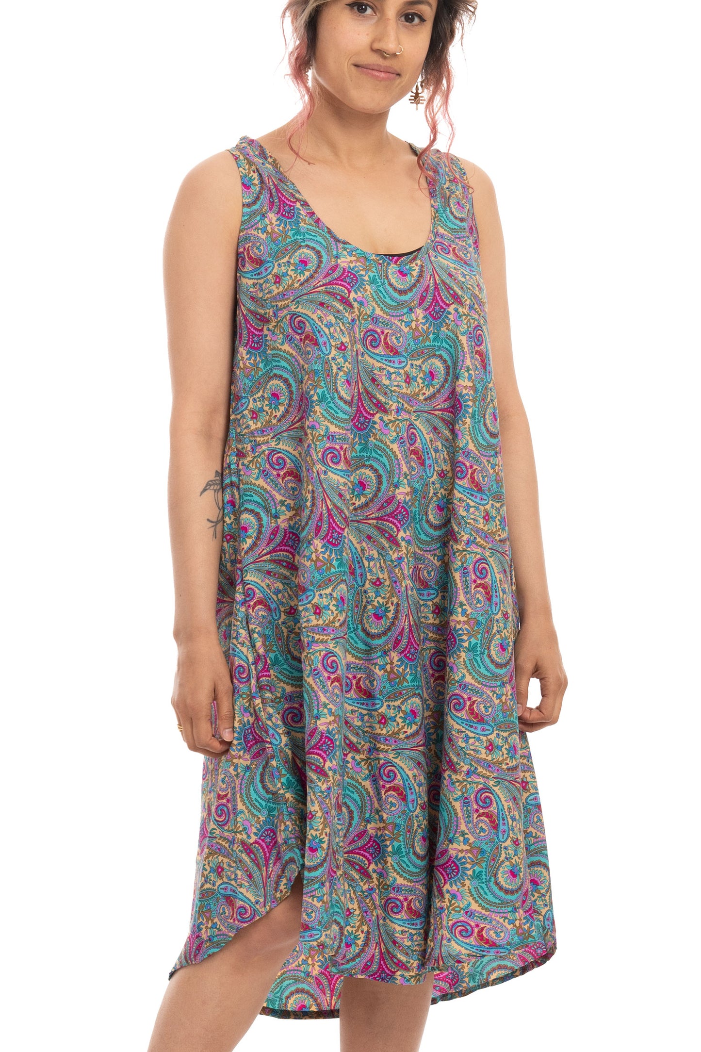 Floaty Sleeveless Summer Boho Hippie Dress for Bohemian Woman