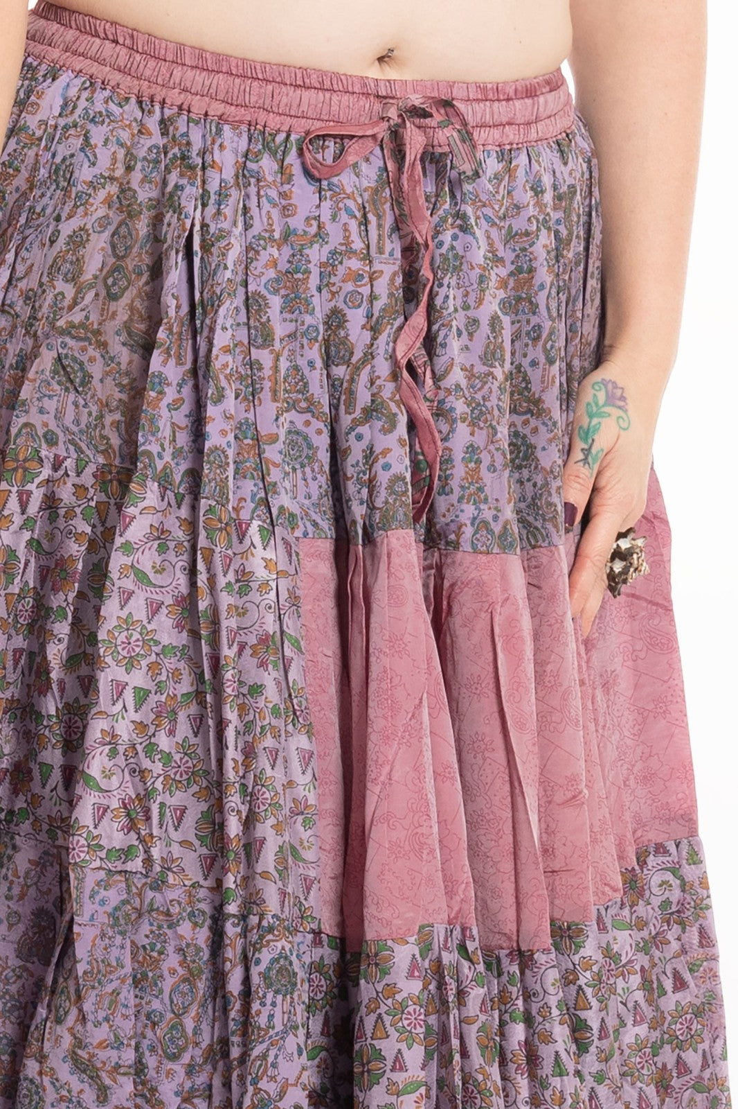 Long Upcycled Belly Dance Ats Skirt