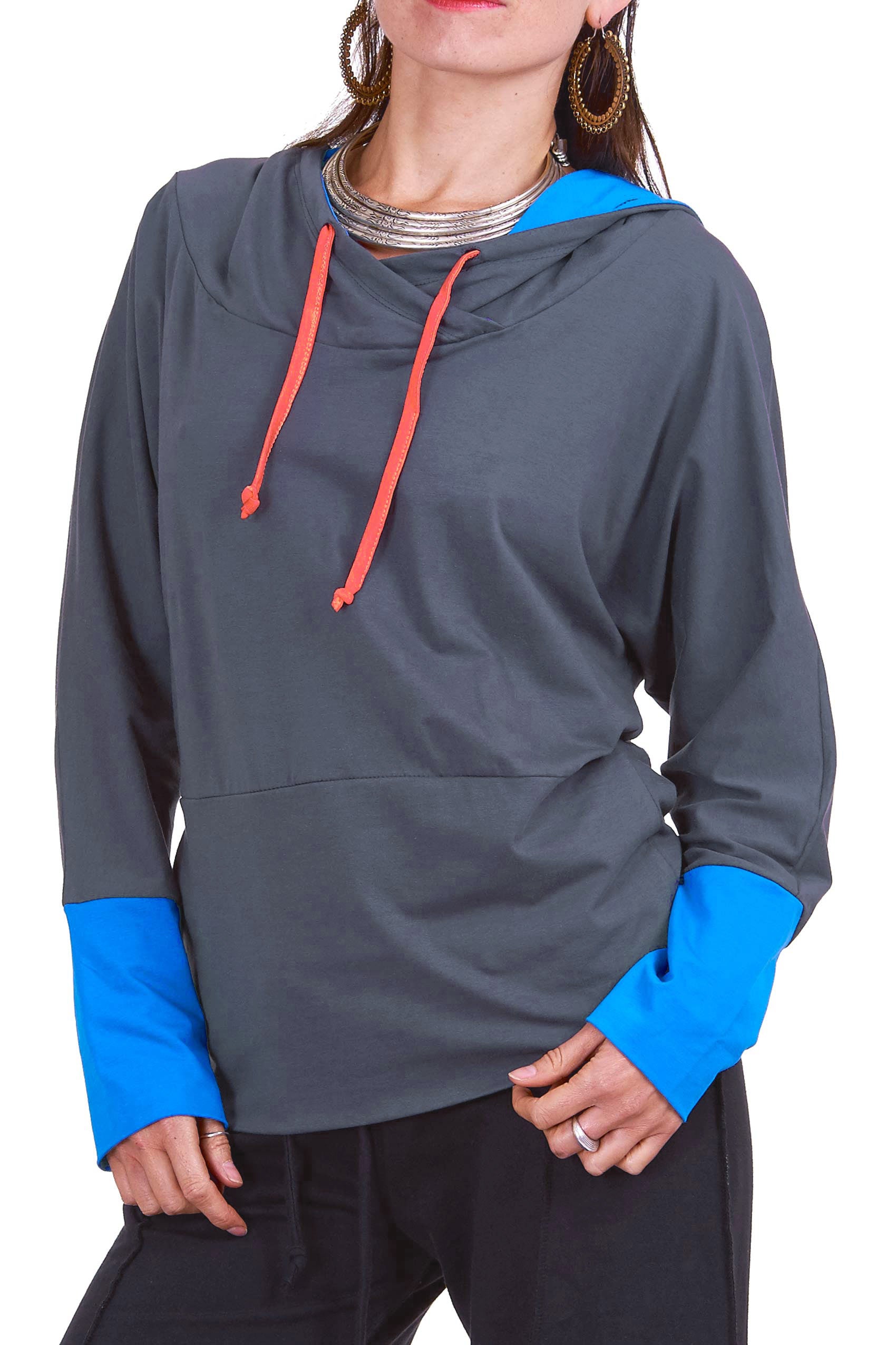 Batwing Hiphop Hoodie, Organic Cotton Urban Top - Hip Hop Hoodie (MORT09) by Altshop UK