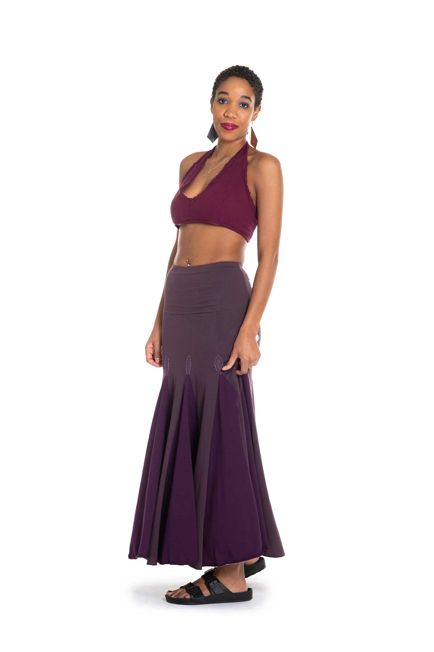 Mermaid Fishtail Skirt, organic cotton long Goa psy faery skirt - Booty Skirt (TSK230) by Altshop UK