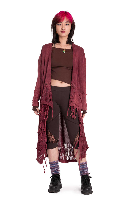 Cotton Knit Slouchy Cardigan