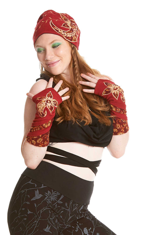 Flower Applique Faerie Armwarmers