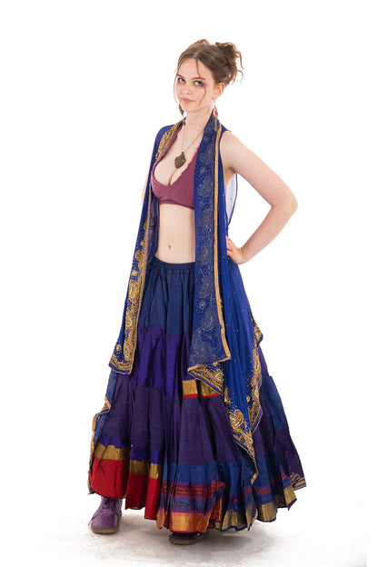 Floaty Sparkly Sheer Sequin Cardigan in Royal Blue