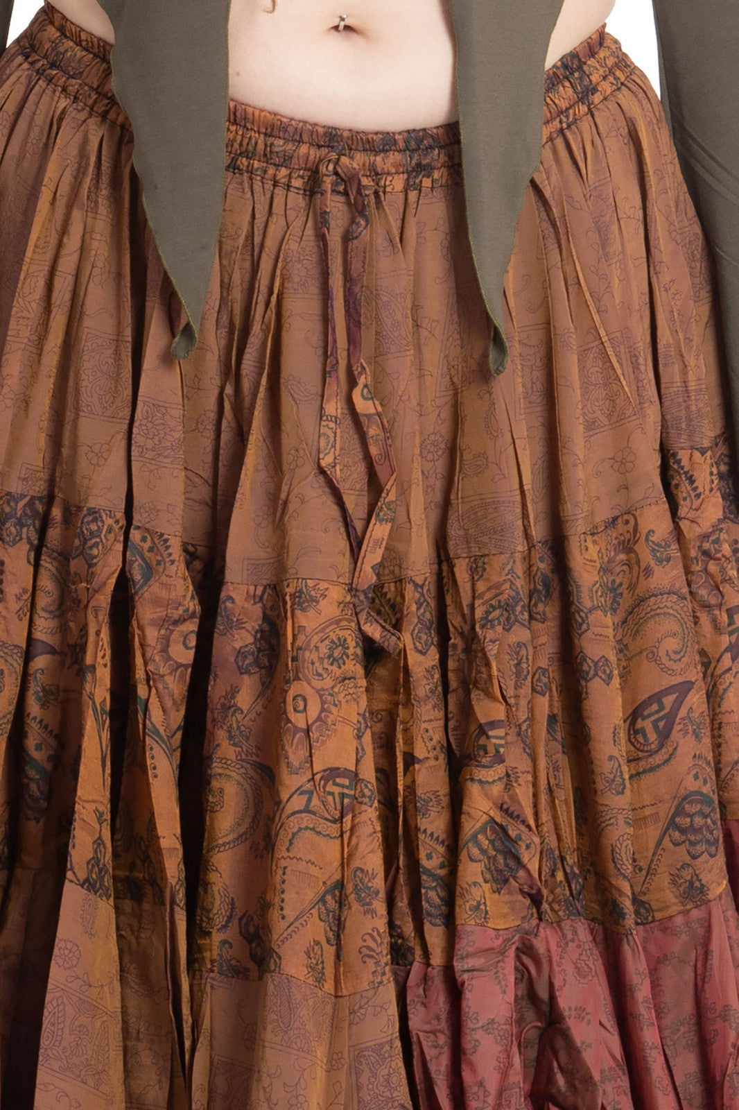 Long Upcycled Belly Dance Ats Skirt