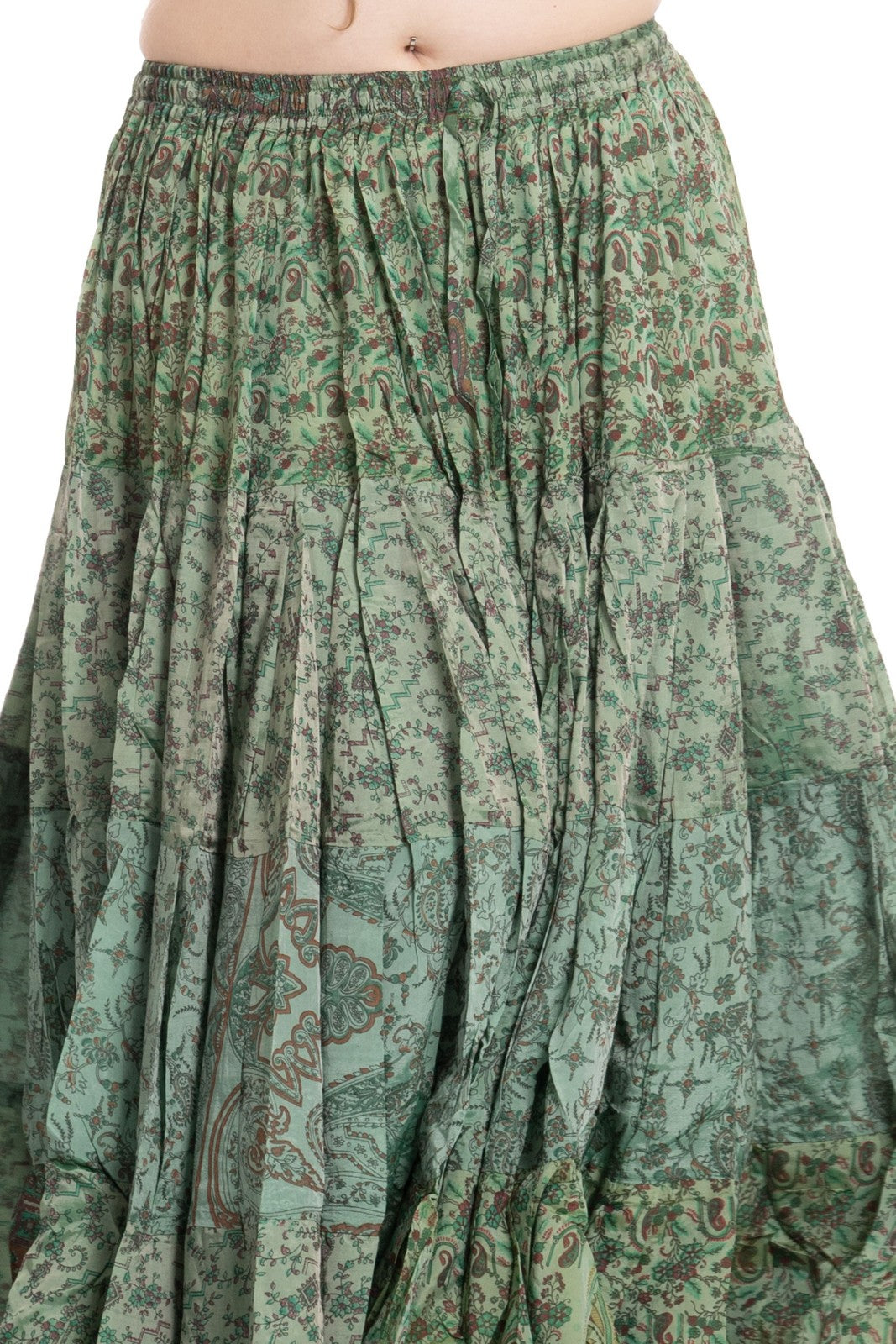 Long Upcycled Belly Dance Ats Skirt