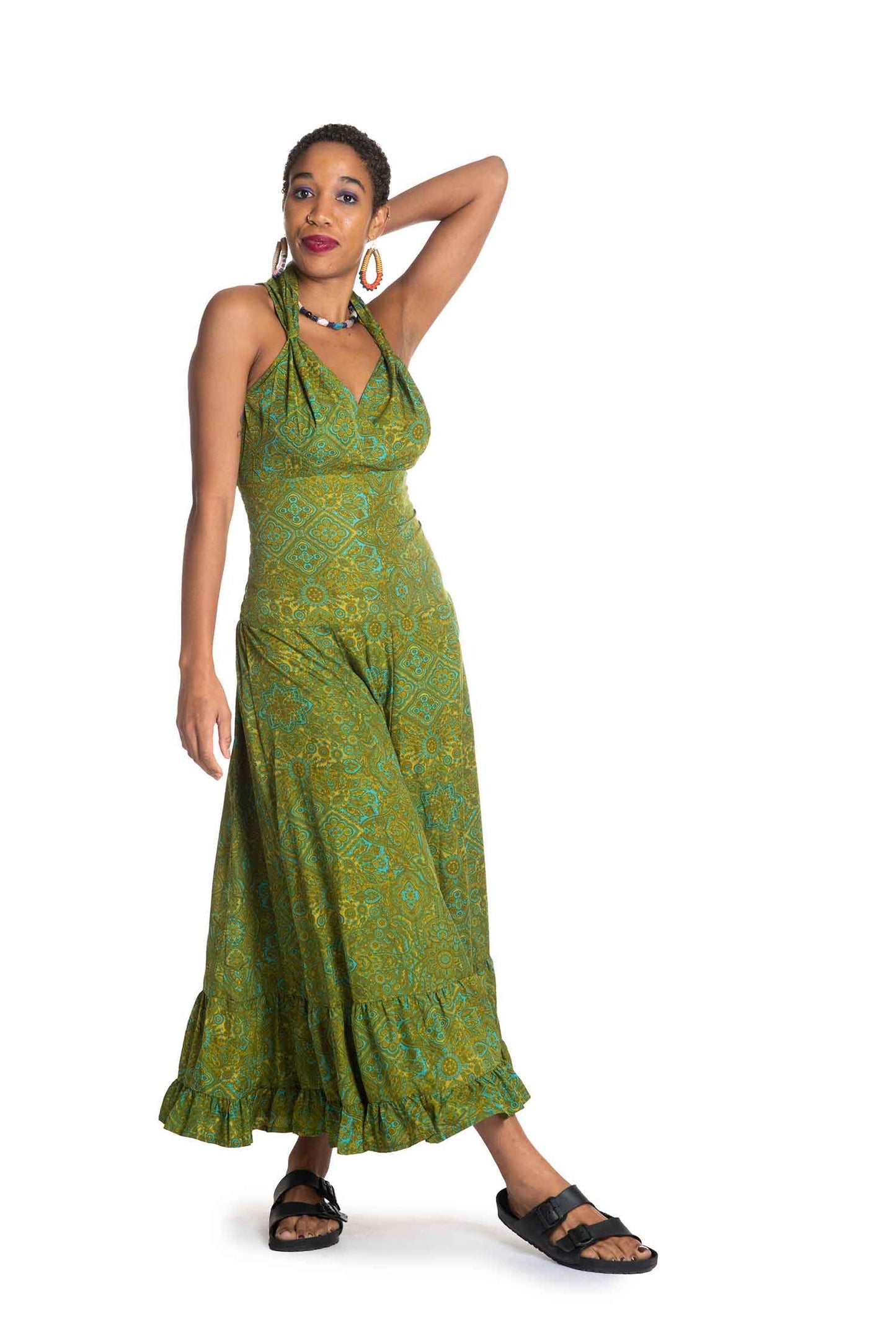 Bohemian Hippy Long Maxi Summer Dress - Onani Dress (MENDM41) by Altshop UK