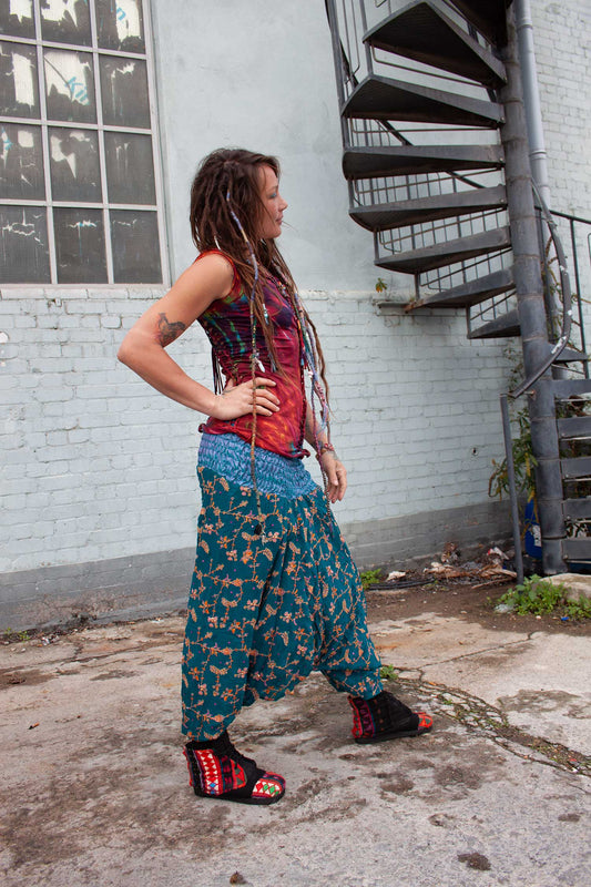 Sheer Beaded Fairy Harem Trousers