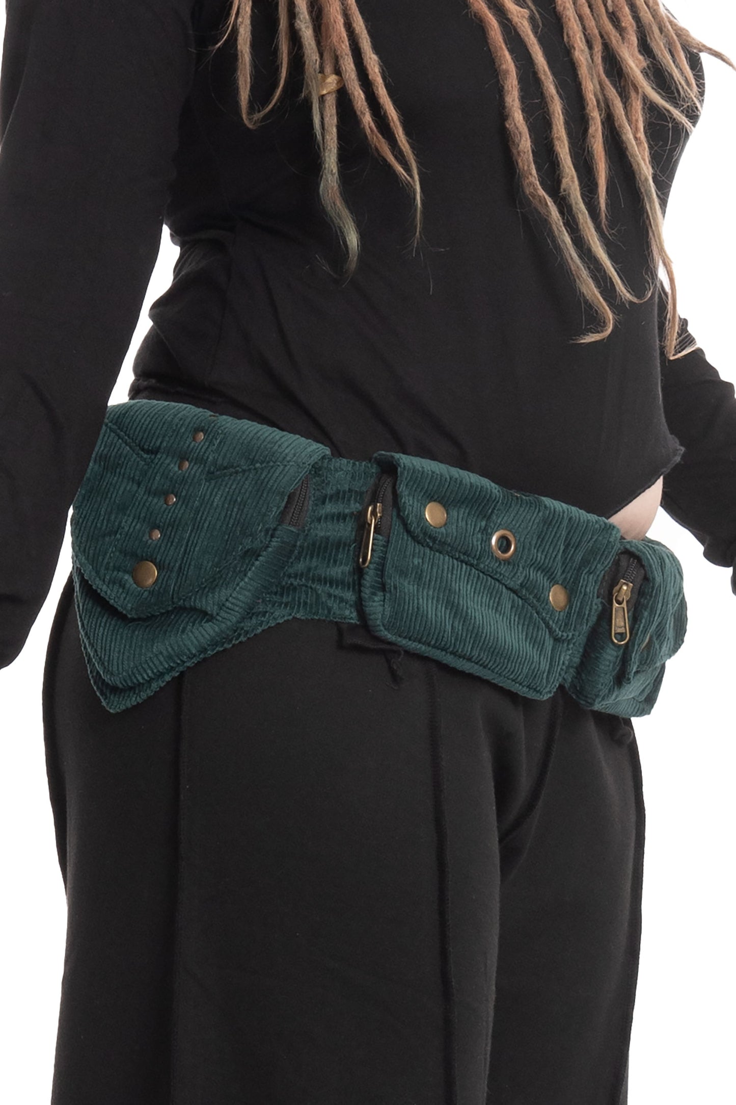 Corduroy Plus Size Pocket Belt for Festival Faerie Style Outfit