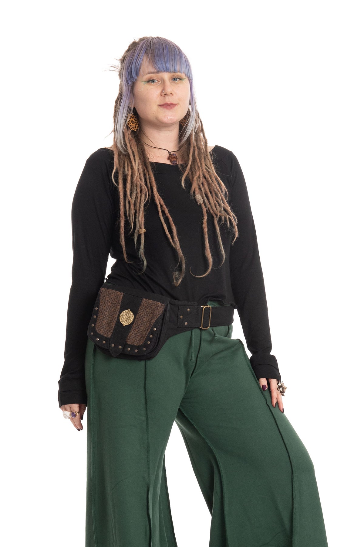 Goa Psy Trance Waist Pocket Belt with Tribal Design