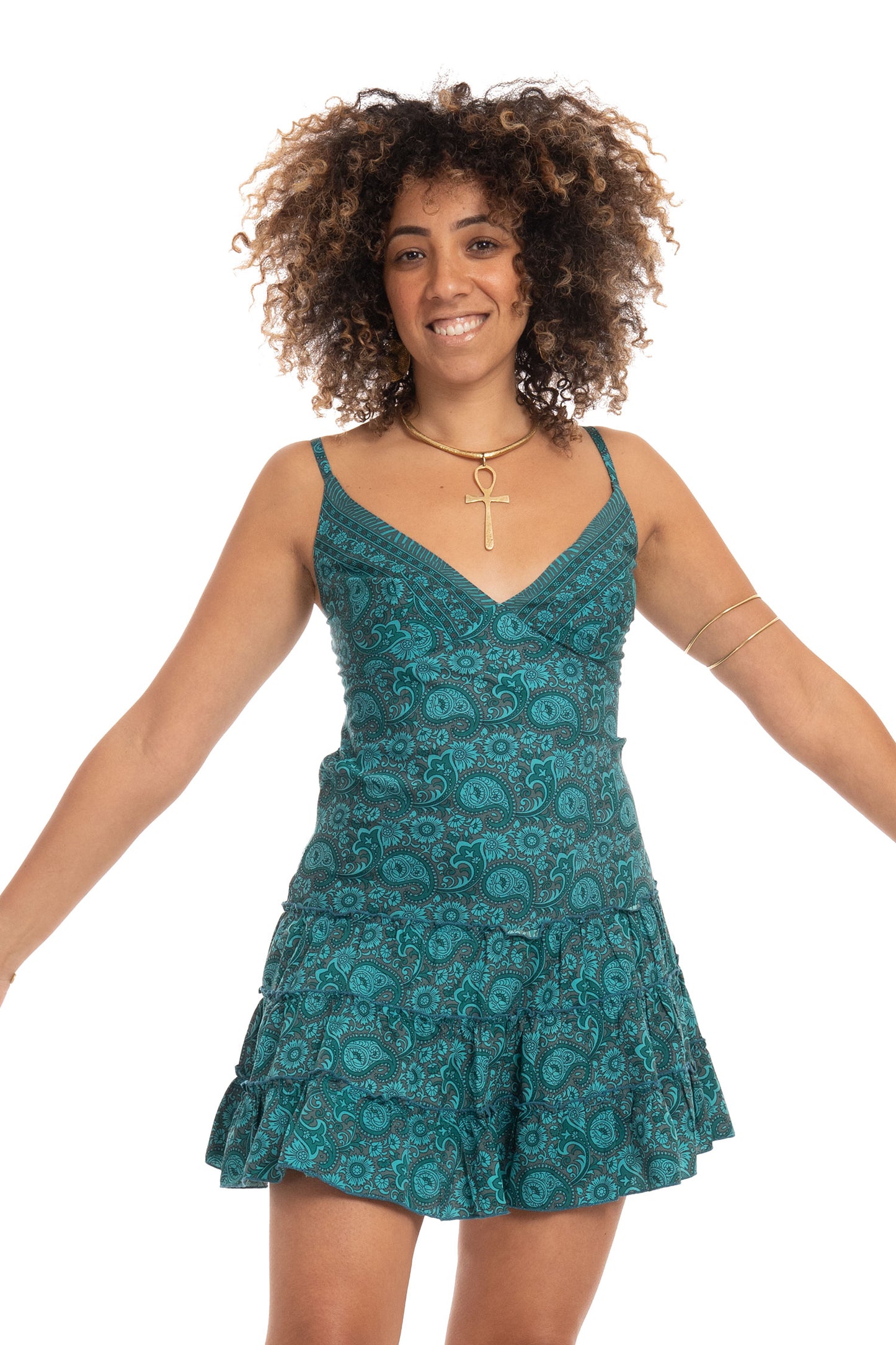Strappy Summer Bohemian Babydoll Sun Dress