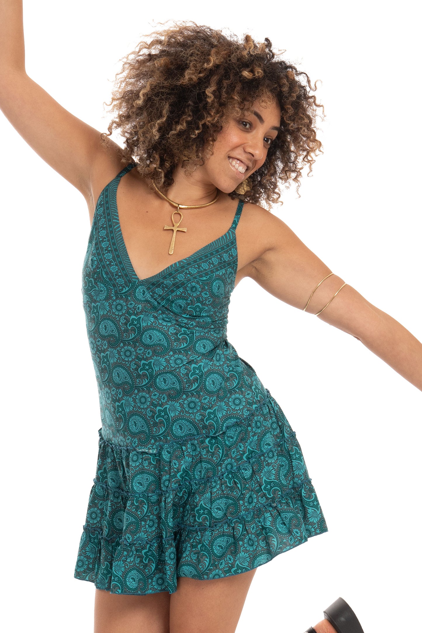 Strappy Summer Bohemian Babydoll Sun Dress