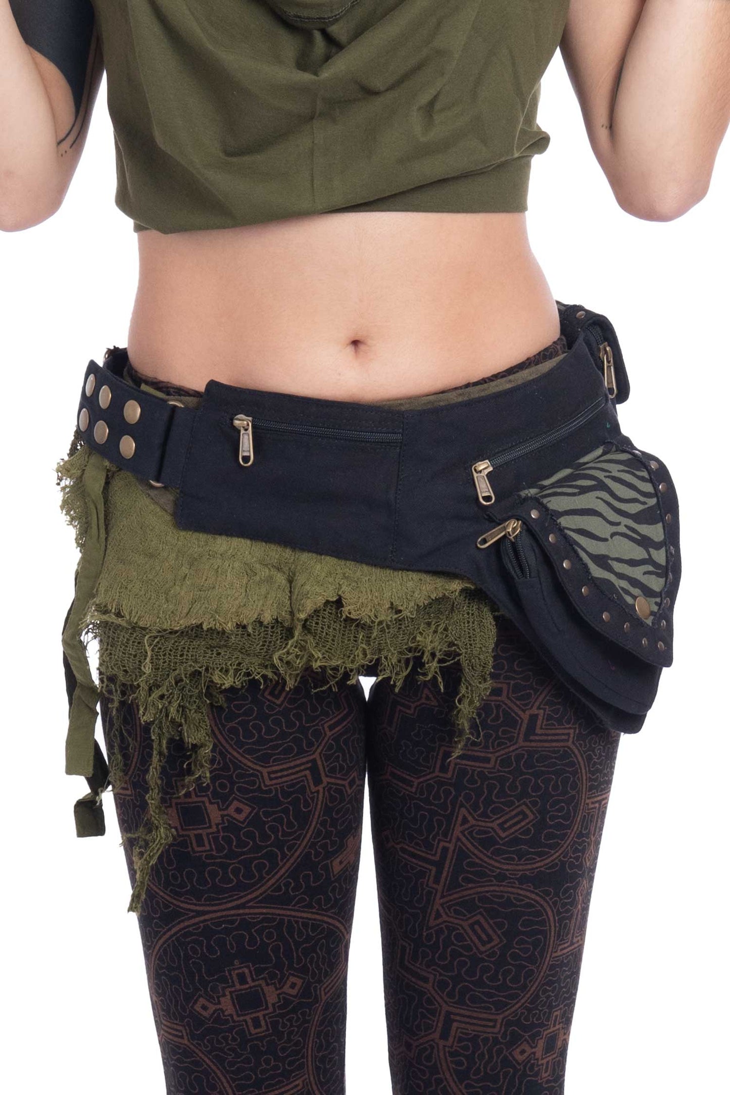 Festival Pocket Belt with Zebra Print