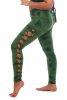 Tie Dye Leggings, Hippy Festival Braid Leggings in Green - Flower Leggings (DEVFLHL) by Altshop UK