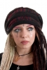 Hippie Tam Hat, Hippy Dread Festival Hat in Black - Tam Hat (HT2130) by Altshop UK