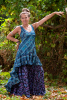 Floaty Bohemian High Low Dress in Blue Arabesque - Daisy Dress (MENDAIS) by Altshop UK