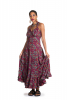 Bohemian Hippy Long Maxi Summer Dress in Purple Paisley - Onani Dress (MENDM41) by Altshop UK