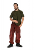 Unisex Stonewash Hippy Jean Trousers in Red - Stripe Patch Trousers (RGKELSANG) by Altshop UK