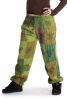 Fleece-Lined Hippy Warm Patchwork Trousers in Green - Patch Fleece Jogger (RGPJF) by Altshop UK