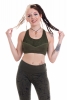 Lace & Cotton Yoga Bra with Crossover Back in Green - Lace Interlock Bra (ROKINCH) by Altshop UK