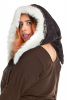 Furry Woodland Pixie Spirit Hood in Dark Purple & White - Pixie Party Hood (ROKPAHO) by Altshop UK