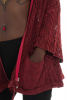 Knitted Cotton Hoodie in Burgundy- Knit Hoodie (SPN2364) by Altshop UK