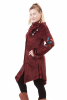 Elegant Velvet Boho Ladies Coat in Red - Regina Coat (WCT2012) by Altshop UK