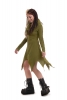 Pixie Witch Cowl Neck Hooded Long Sleeve Dress in Green - Angel Dress (WDR5077) By Altshop UK