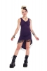 Psy Trance High Low Cotton Dress with Lace Trim in Purple - Iliias Dress (WDR5114) by Altshop UK