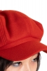Wool Baker Boy Newsboy Hat Cap in Red Orange - Wool Newsboy Cap (WOHNBH) by WOH