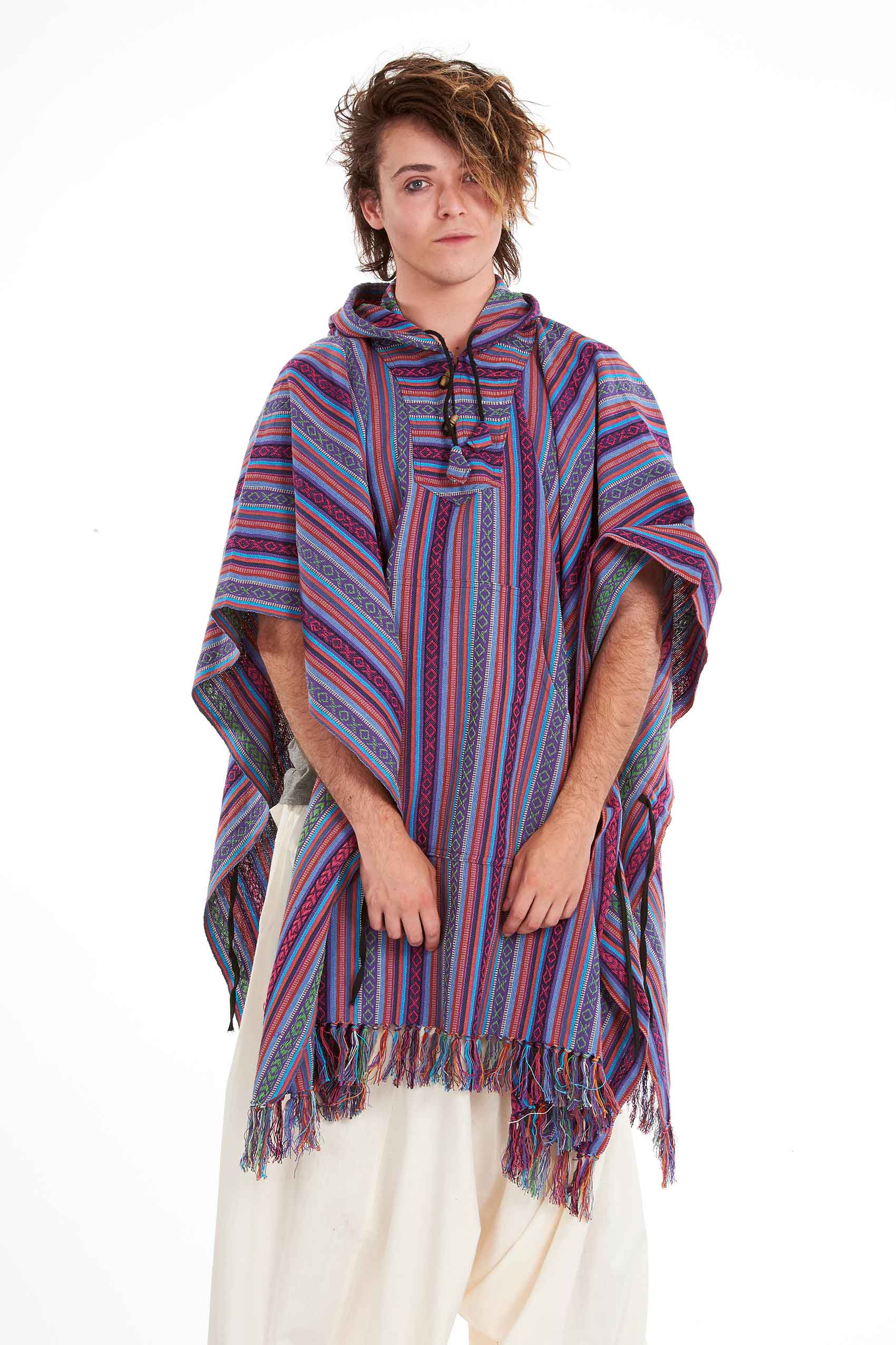 Festival Hippy Poncho, hooded plus size festival clothing | Altshop UK