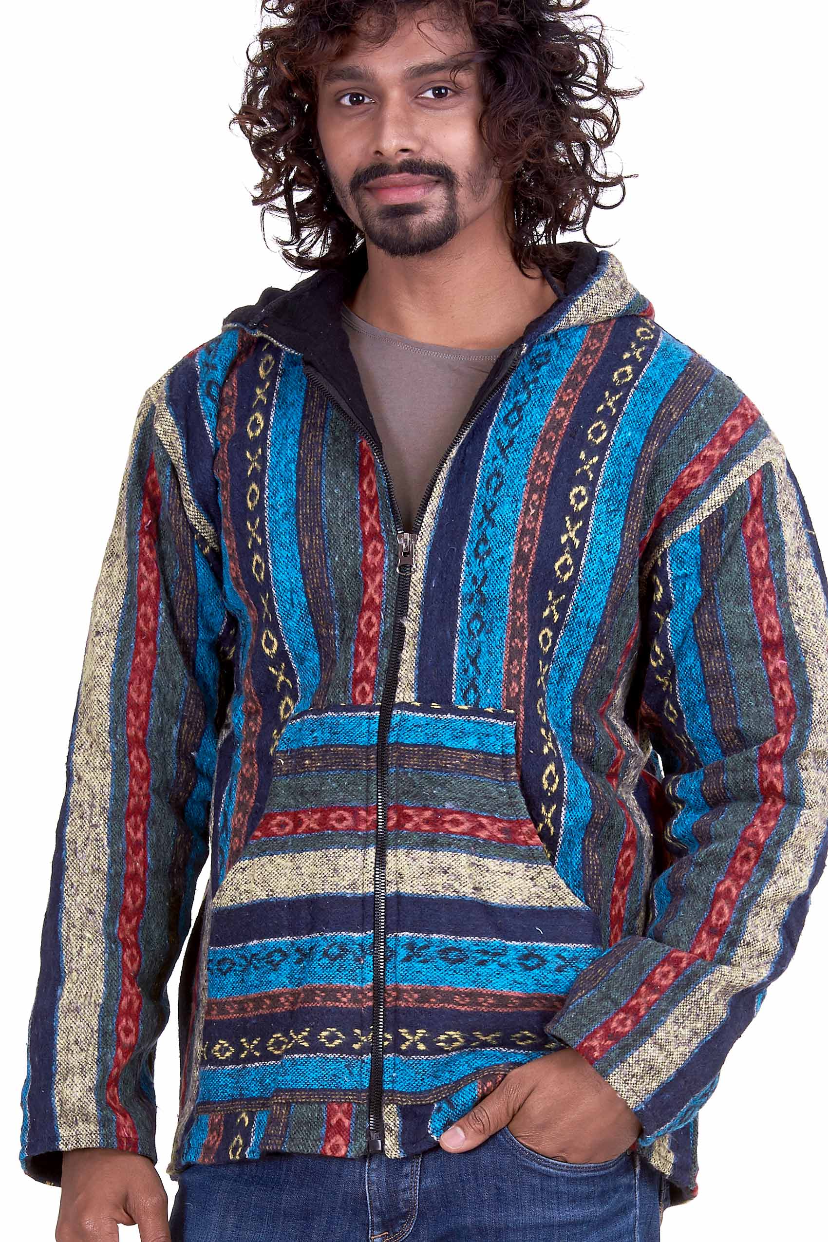 Mens Nepalese Hippy Hoodie Jacket | Altshop UK