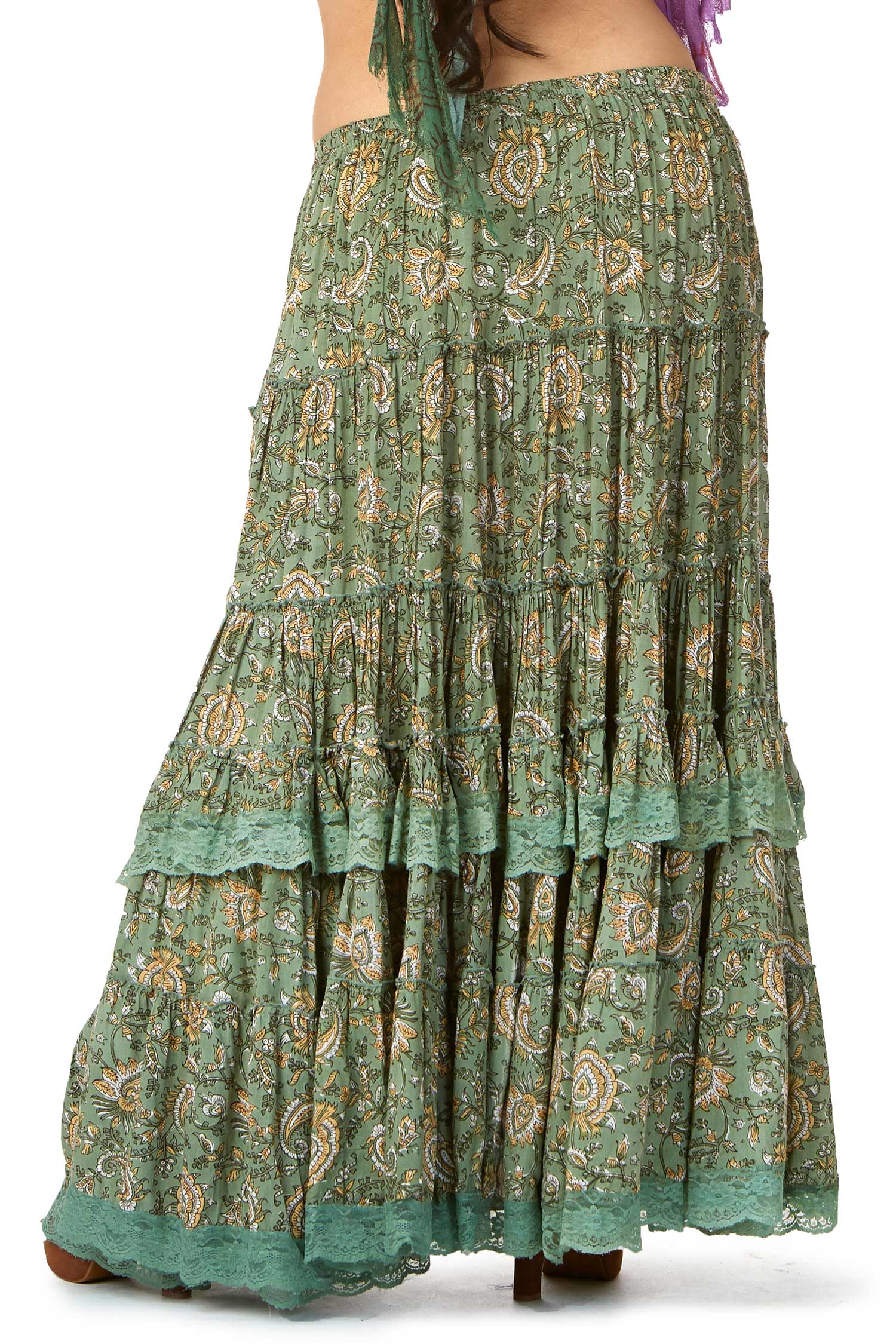 Flower Print High-Low Gypsy Skirt | Altshop UK