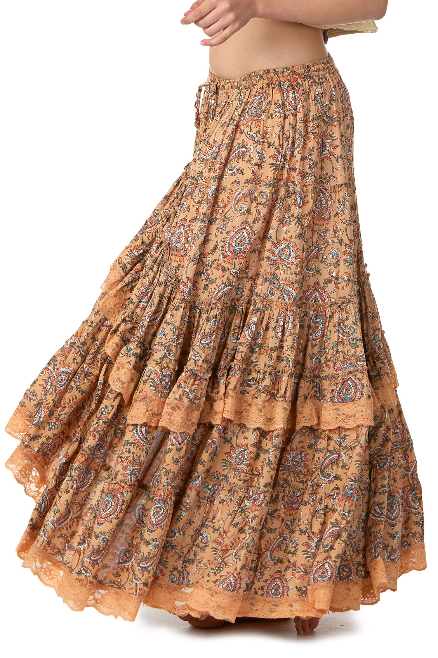 Flower Print High-Low Gypsy Skirt | Altshop UK