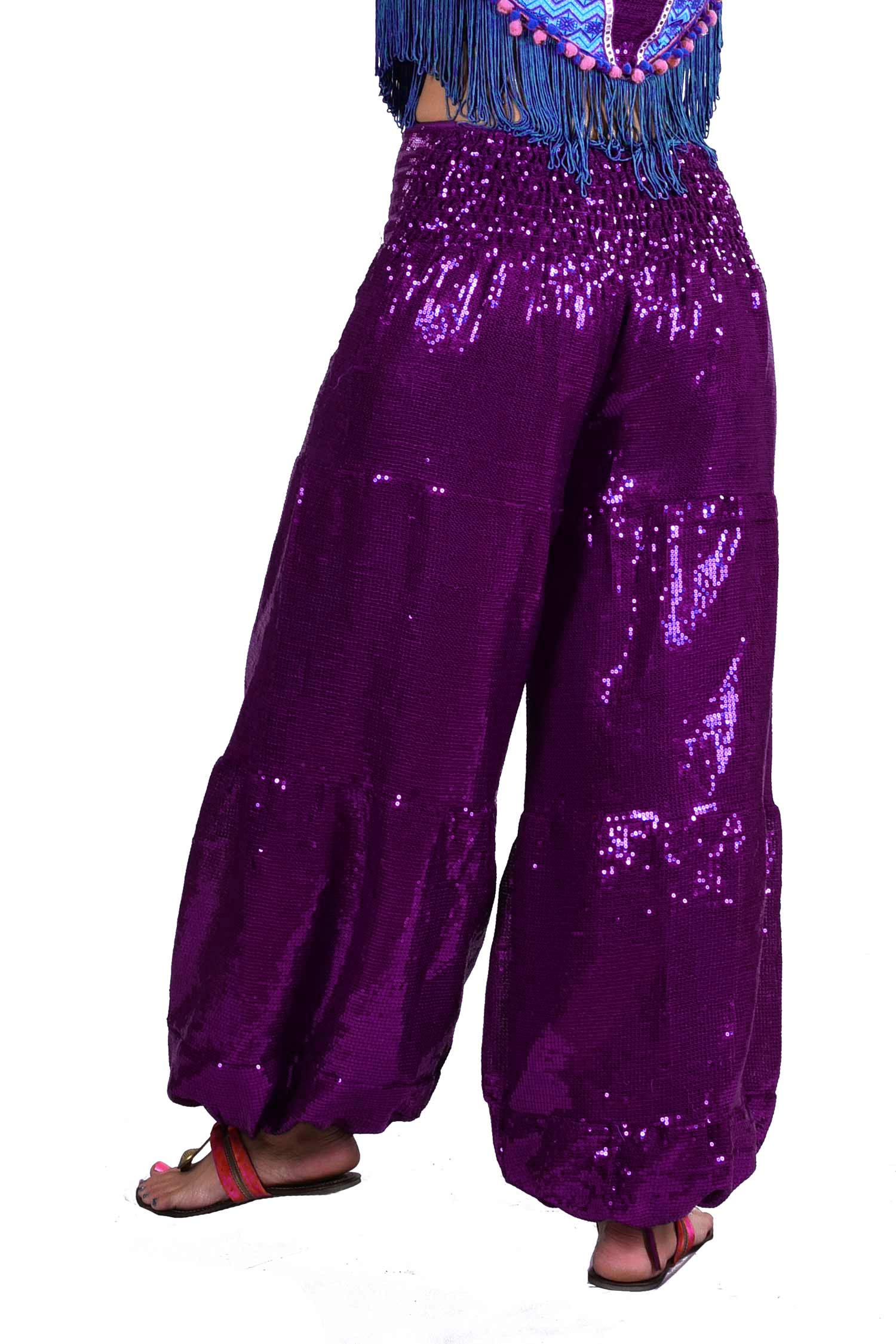 Sequin Doof Glitter Disco Rave Harem Trousers | Altshop UK