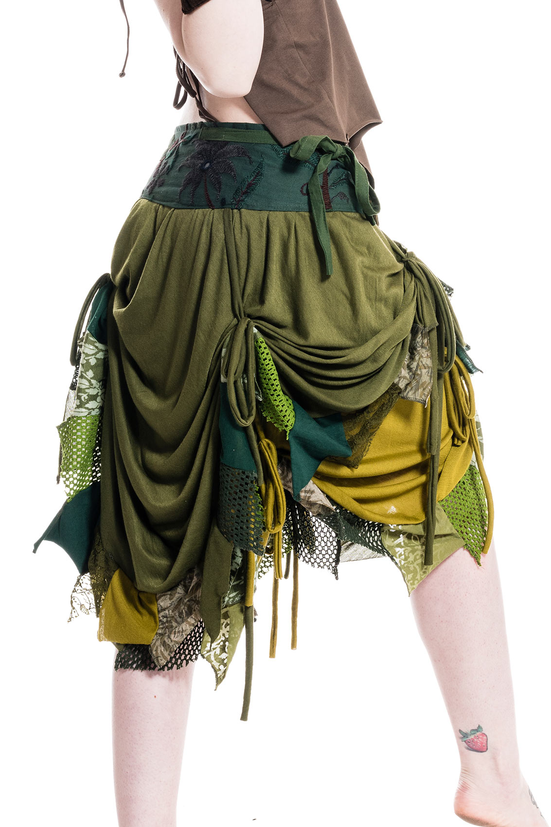 High-Front Ragged Pixie Wrap Skirt | Altshop UK