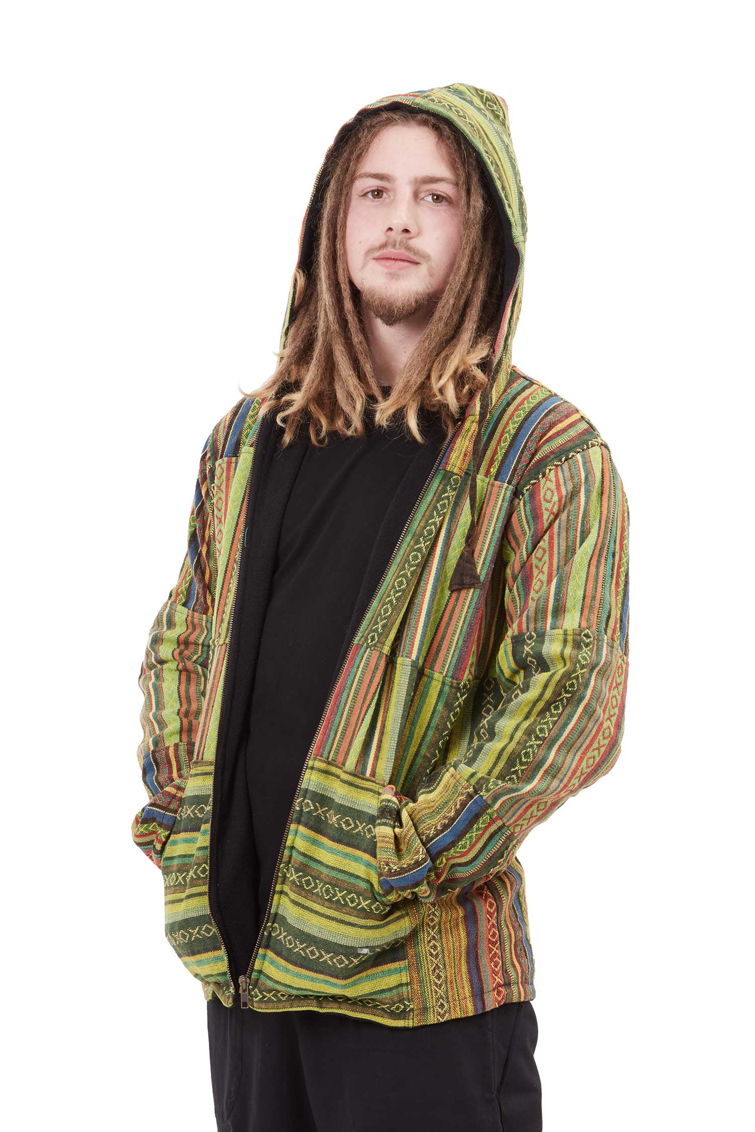 Wholesale Men's Rainbow Cotton Patchwork Colorful Pullover Long Pixie Hoody  Hippie Jumper Fleece Zip Coats Pattern For Man 2022 From m.alibaba.com