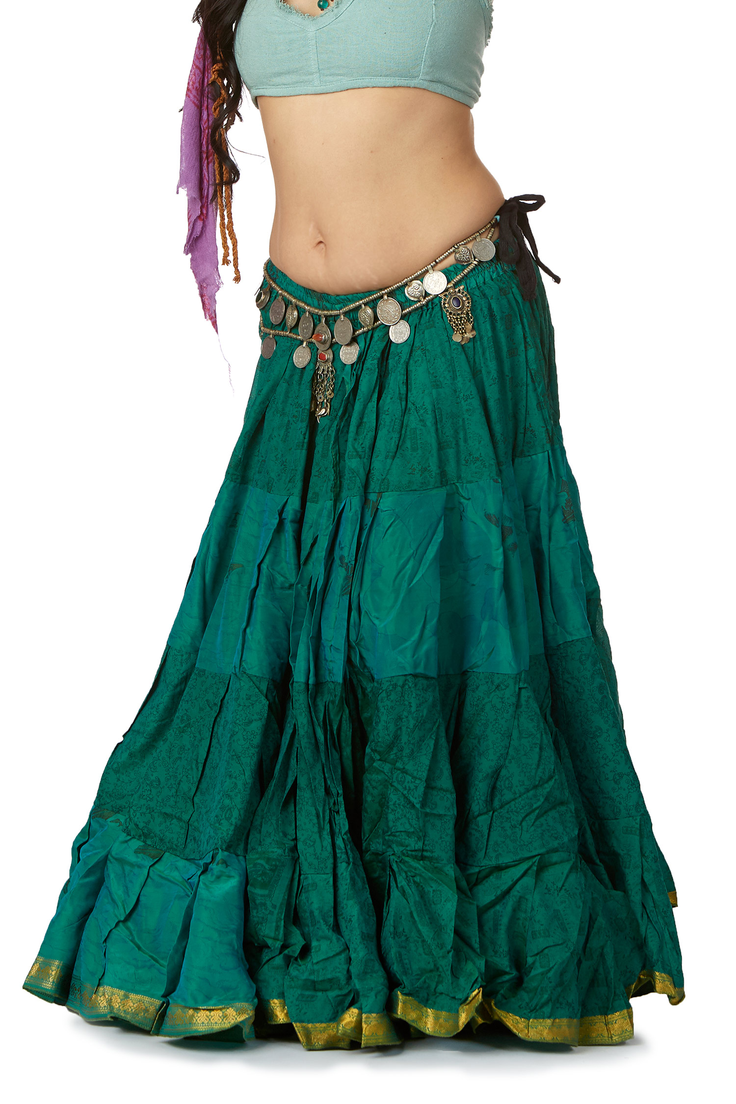 25 Yard Gypsy Bellydance Skirt, tribal fusion dance skirt | Altshop UK