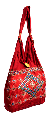 Ladies Boho Handbag, ethnic mirrored embroidered Indian bag | Altshop UK