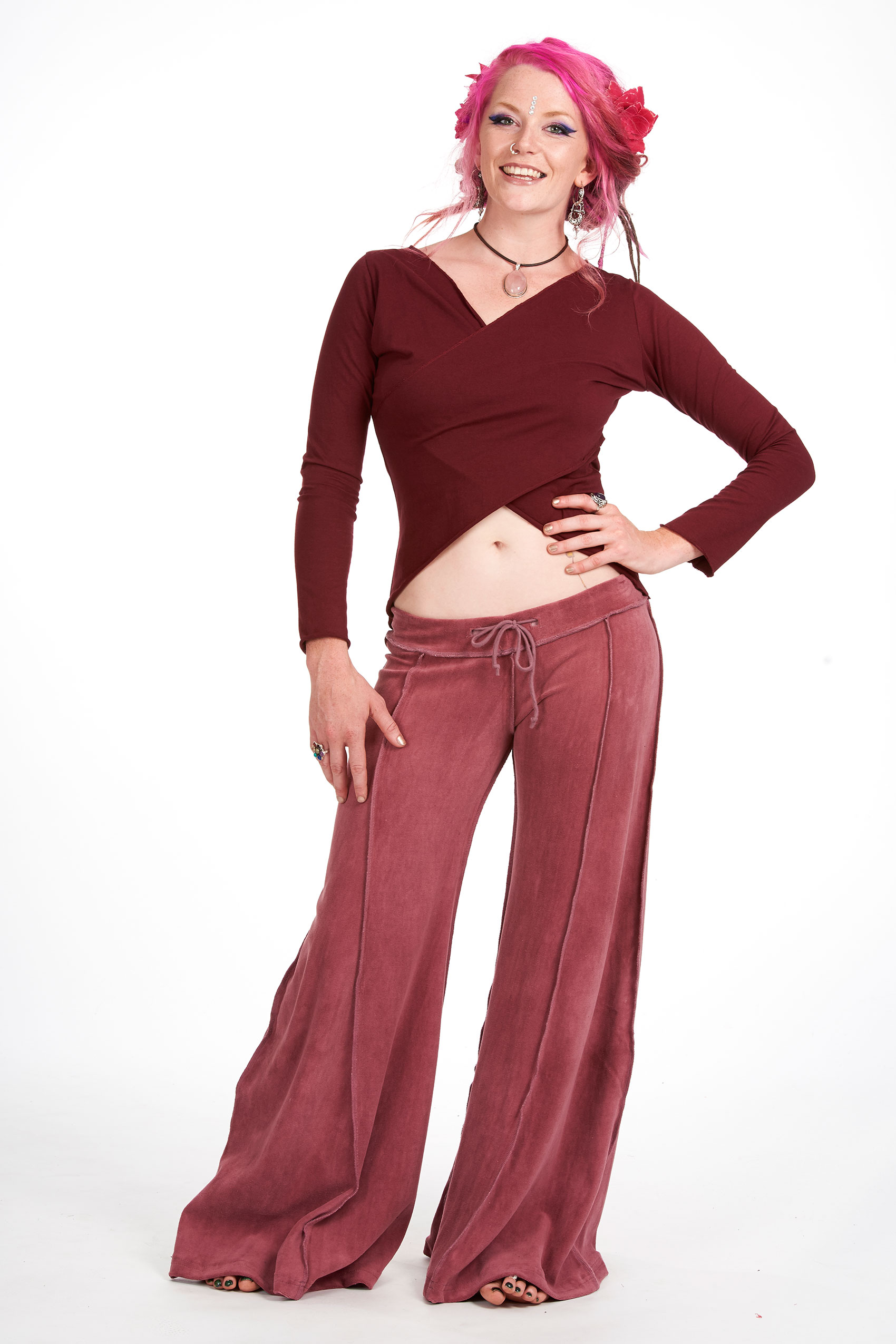 Velvet Flow Pants, extra-wide long bellydance trousers | Altshop UK