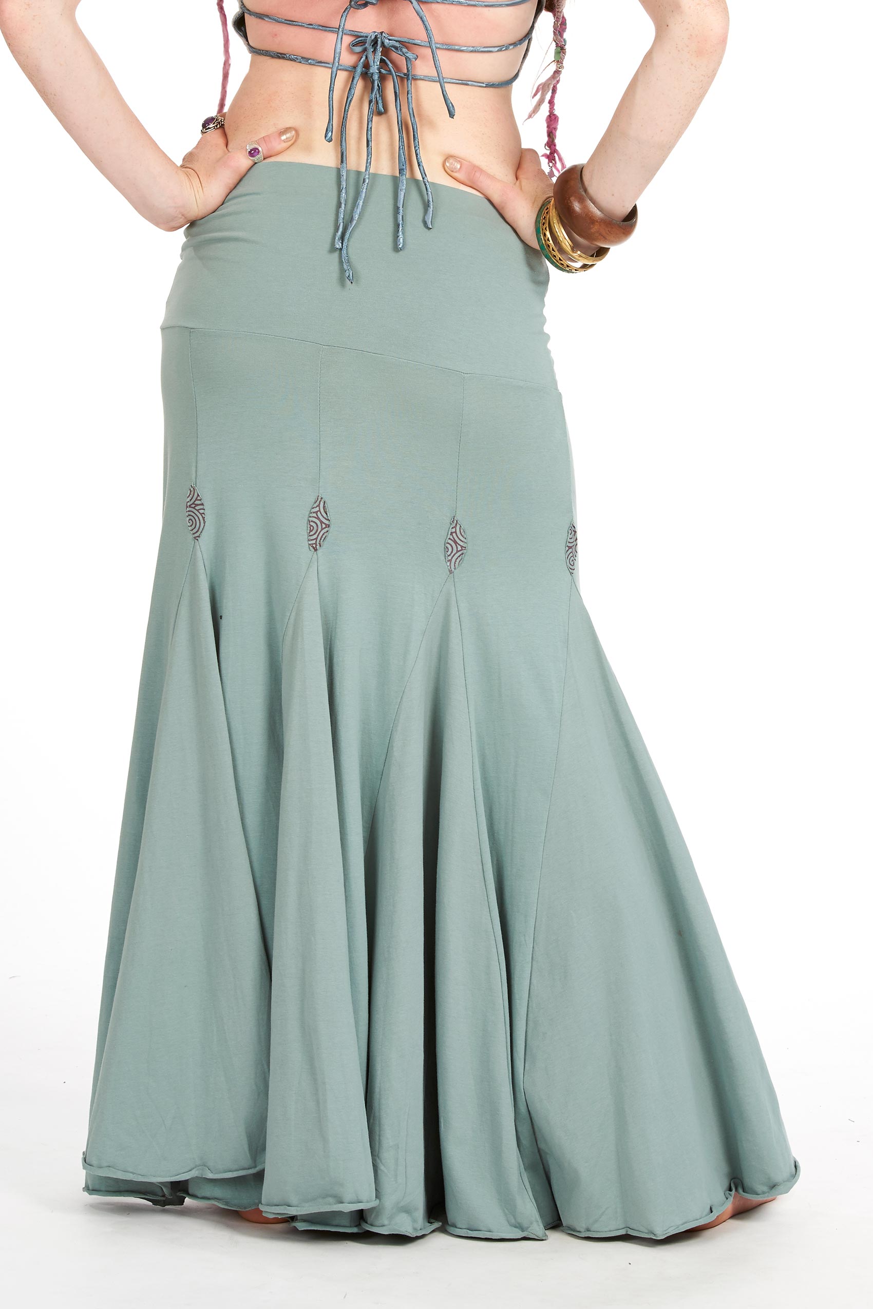 Mermaid Fishtail Skirt, organic cotton long Goa psy faery skirt ...