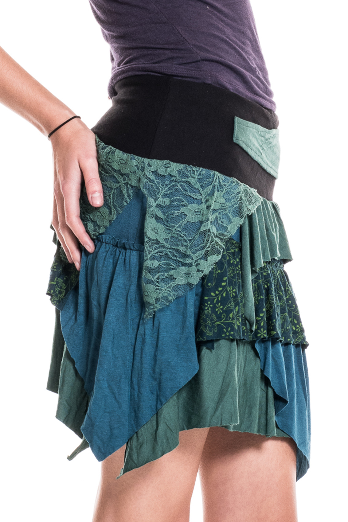 Ragged Pixie Skirt, festival fairy psy trance skirt | Altshop UK
