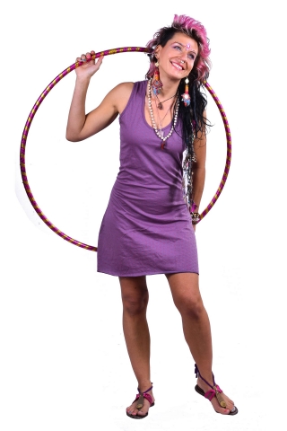 Flower of Life Sacred Geometry Dress, Racerback Tunic Dress in Purple - Tunika (RFTUNKA) by Altshop UK