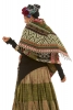 Ethnic Ikat Oversized Scarf, Cashmere Boho Shawl Wrap in Green - Geo Shawl (BHIMSCF4) by Altshop UK