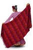Huge Blanket Scarf, Oversized Boho Hippy Shawl in Red - Flowers Shawl (BHIMSCF5) by Altshop UK