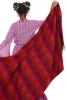 Huge Blanket Scarf, Oversized Boho Hippy Shawl in Red - Flowers Shawl (BHIMSCF5) by Altshop UK