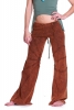 Pixie Goa Doof Trousers, Psy Trance Festival Hippie Flow Pants in Brown - Papaya Trousers (CH333R) by Anki