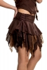 Elfin Fairy Skirt, faery pixie skirt, Goa psy trance skirt - Brown